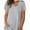 Gray, variant on Women's T Shirt V-Neck Short Sleeve Shirt Classic-Fit Casual Breathable Tee Summer Basic Tops