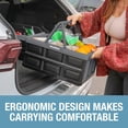 thumbnail image 6 of CleverMade Space-Saving Collapsible Shopping Basket 32L Foldable, Stone 1 Pack, 6 of 7