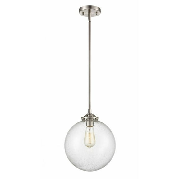 Innovations 284-1S-SN-G204-10-LED X-Large Beacon 1 Light Mini Pendant part of the Nouveau Collection, Brushed Satin Nickel