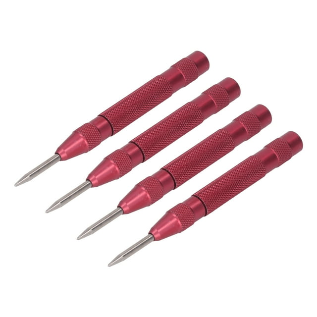 Automatic Centre Punches, Rustproof Center Punch Tool High Speed Steel For Positioning Red
