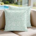 thumbnail image 2 of Pillow Covers 18x18 Set of 2, Botanical Rose Bud Square Throw Pillow Covers for Couch/Sofa/Living Room, Vintage Pale Green Floral Leaves Farmhouse Decorative Soft Pillowcases for Couch Throw Pillows, 2 of 9