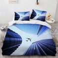 thumbnail image 5 of 2024 Airplane Duvet Cover Microfiber Clouds Sky Scenery Comforter Cover Aviation Aircraft Runway Bedding Set Twin King For Boys Teens, 5 of 7