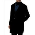 thumbnail image 2 of Autumn Winter Men Trench Coat Single Breasted Pure Color Jacket Coat, 2 of 5