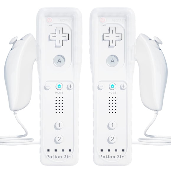 Controlador Wii TechKen Pack de 2 con Motion Plus y Nunchuk