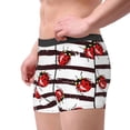 thumbnail image 3 of Wukai Ladybugs on Black and White Striped1 Print Men’s Underwear Breathable Boxer Briefs,&nbsp;Moisture Wicking & Breathable-XX-Large, 3 of 7