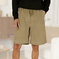 thumbnail image 2 of Kvture Mens Knee Length Sweat Shorts Drawstring Waist Soft Sportswear Baggy Jogging Basketball Shorts Streetwear Khaki XL, 2 of 7