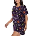 thumbnail image 2 of Kdxio Halloween Print Pajamas Sets for Women Short-Sleeved Pjs with Lounge Shorts Two Piece Sleepwear S-4XL, 2 of 5