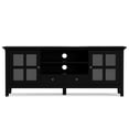 thumbnail image 4 of Acadian 60 inch Wide Solid Wood Transitional TV Stand in Black For TVs up to 65 inches, 4 of 14