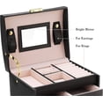 thumbnail image 4 of Jewelery Box, Gifort Jewelery Box Watch Box Makeup Box With 2 Drawers 3 Layers Lockable Jewelery Chest With Mirror, For Necklaces, Rings, Bracelets, 4 of 4