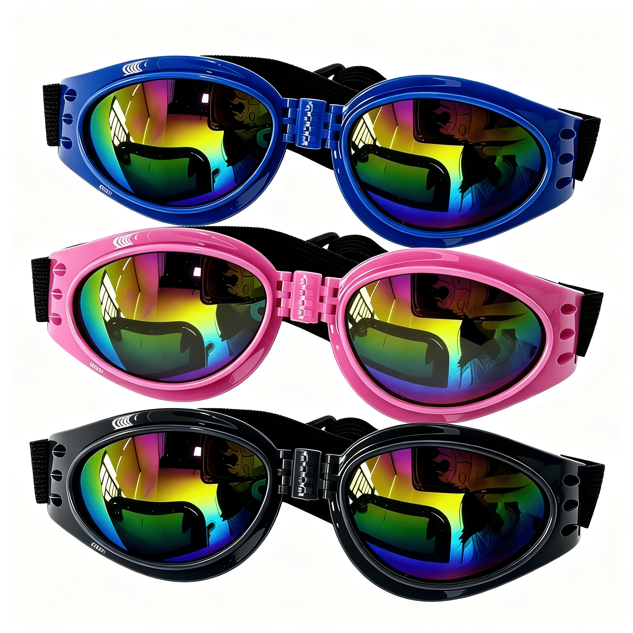 3PCS Pet Dog Goggles Protection Doggles Sunglasses for Small Medium Breeds