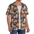thumbnail image 2 of Honeii Corgi Collie Pug for Men's Short-Sleeved Button-Up Collared Shirt Featuring A Pocket, Perfect for Beach Vacations, And Travel Adventures.-Large, 2 of 5