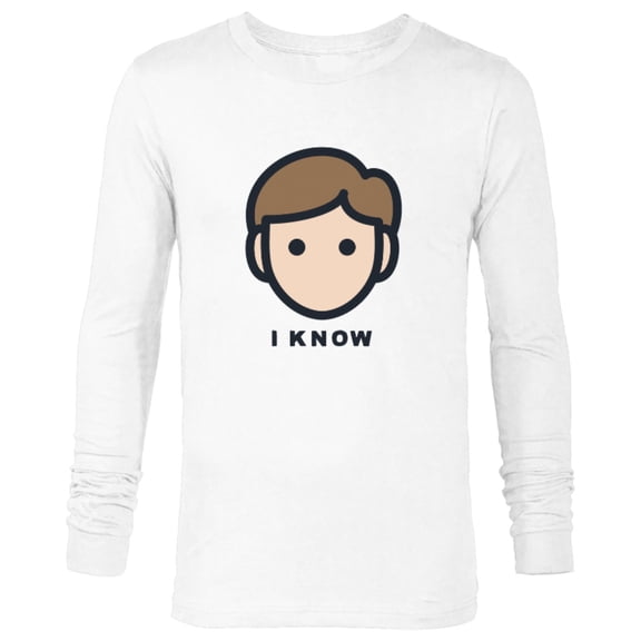 Star Wars Cartoon Han Solo I Know - Long Sleeve T-Shirt for Men - Customized-White