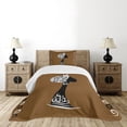 thumbnail image 4 of Ambesonne African Quilted Bedspread Set 2 Pcs, Woman in Culture Clothes, Twin Size, Brown White Black, 4 of 5