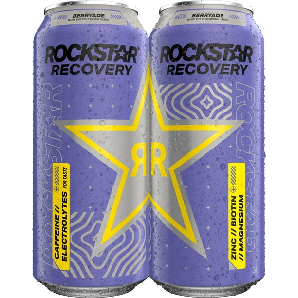 Rockstar Recovery Berryade Energy Drink, 16 fl oz, 12 Pack Cans