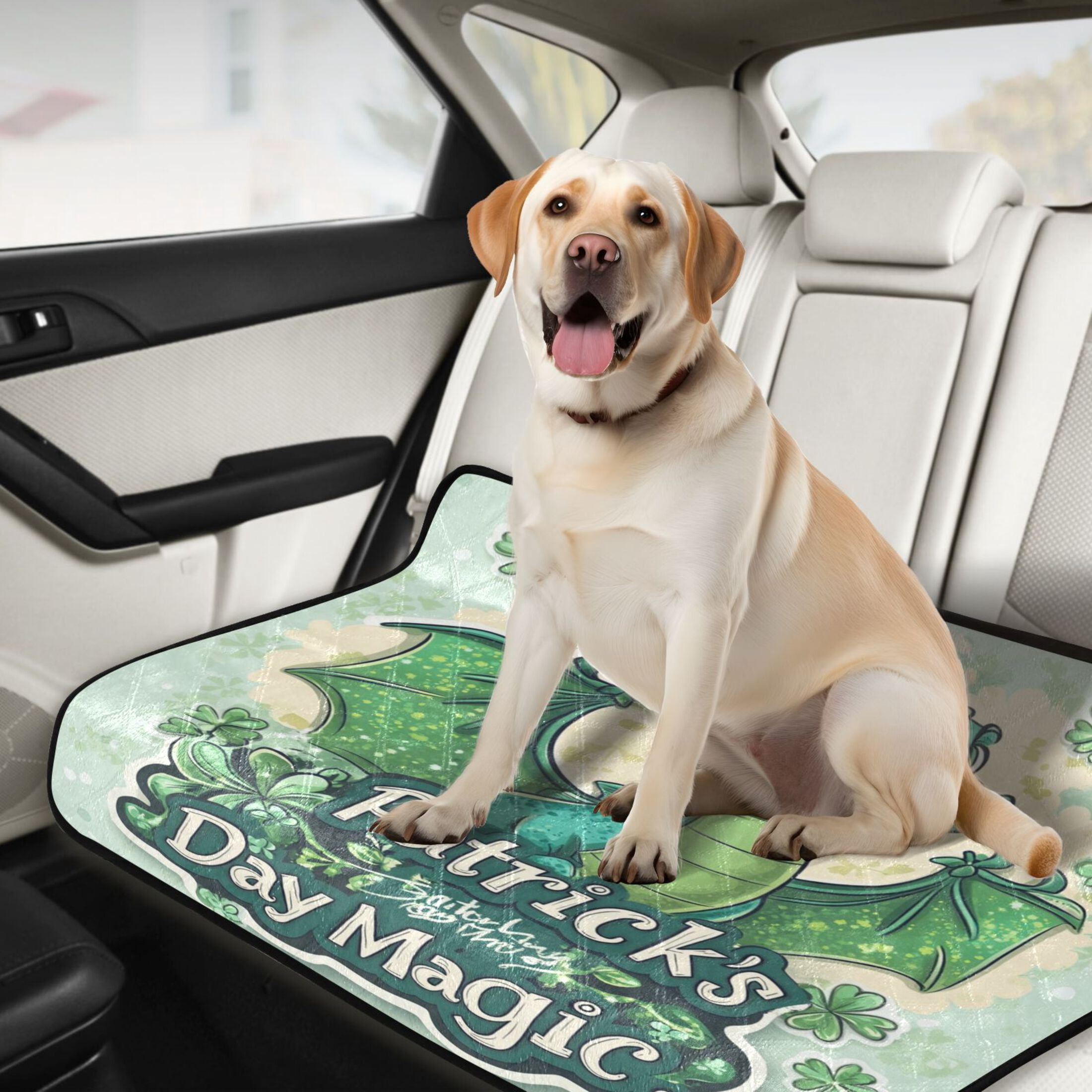 Qxltty Stpatricks Day Green Dragons Cat litter Pads Pet Set of 3 Diaper Mats Center Anti-leakage Layer Absorbent Soft and Comfortable