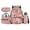 Pink Ladybug Floral, variant on Yuyamidu Purple Galaxy Horse 4Pcs Kids Backpack for Girls Ages 6-12 Elementary School Bookbag Set with Lunch Tote, Water Bottle Bag, Pencil Case Back to School Supplies Daypack Rucksack