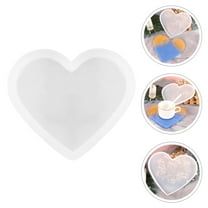 WRITWAA Silicone Heart Shaped Mold DIY Baking Mold White 1 Set for Chocolate Jelly Soap