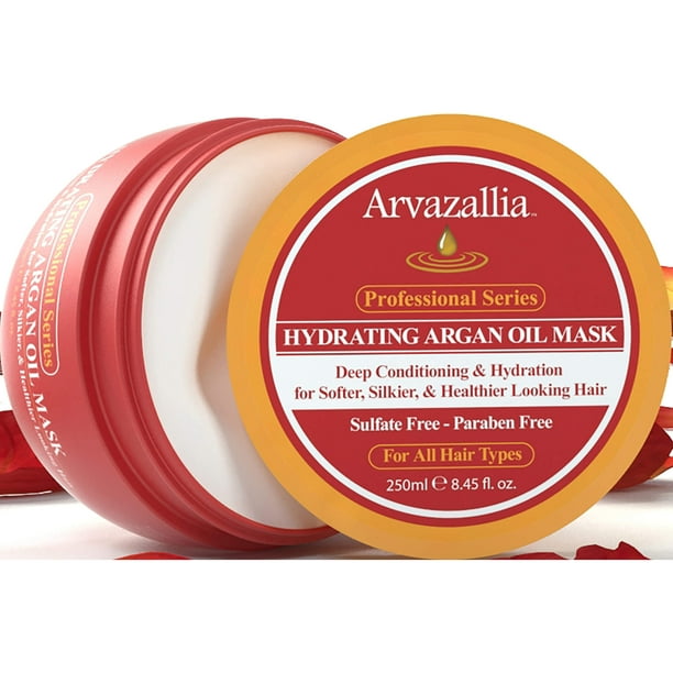 Arvazallia Hydrating Argan Oil Hair Mask and Deep Conditioner for Dry or Damaged Hair