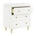 thumbnail image 3 of Babyletto Lolly 3 Drawer Changer Dresser in White and Natural, 3 of 6