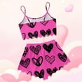 thumbnail image 4 of CAIXIA Satin Pajamas For Women Valentine'S Day Women's Fashionable Sleeveless Camisole and Shorts Pajama Set with Heart Print Two Piece Sleepwear, 4 of 4