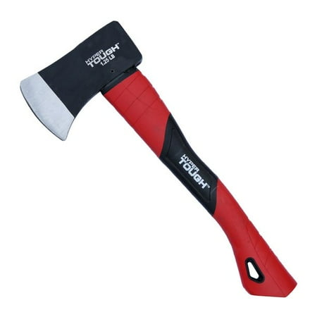 Hyper Tough 1.25lb Camp Axe with Double Injection Fiberglass Handle and High Quality Steel Head