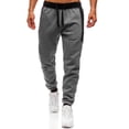 thumbnail image 4 of SHIXIAOO Men's Solid Color Casual Sports Pants Zipper Pocket Color Matching Trousers, 4 of 4