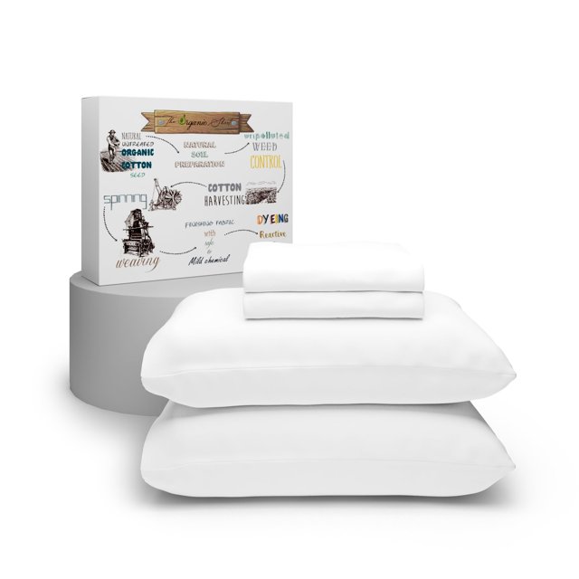 Purity Home Juego De Sábanas Tamaño King Arctic White Sábanas De Percal 100% Algodón Ligeras Y Transpirables Sábanas King De Algodón Orgánico Arctic White Bolsillos Profundos, Frescos Y Nítidos Fácil