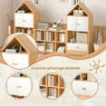 thumbnail image 6 of Kids Bookshelf and Toy Storage Organizer, Playful House-Shaped Children Bookcase Display Rack, For Nursery, Playroom, Living Room, Easy Assembly, 6 of 9