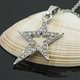 thumbnail image 3 of B Collar de estrella de cinco puntas Collar con incrustaciones de diamantes de temperamento simple para estudiantes, 3 of 5