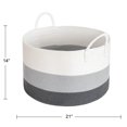 thumbnail image 6 of A*Homeist Gray Cotton Rope Laundry Basket, 1-Bin with Carrying Handles, 6 of 6