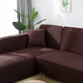 thumbnail image 3 of L Shaped Sectional Couch Covers, Elastic Sofa Slipcovers for Sectional Sofa with 2pcs Pillowcases, High Stretch Furniture Protector Covers, 3 of 7