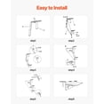 thumbnail image 5 of Balcony Hanging Table 12 x 48 in Outdoor Patio Railing Bar Table Foldable, 5 of 7