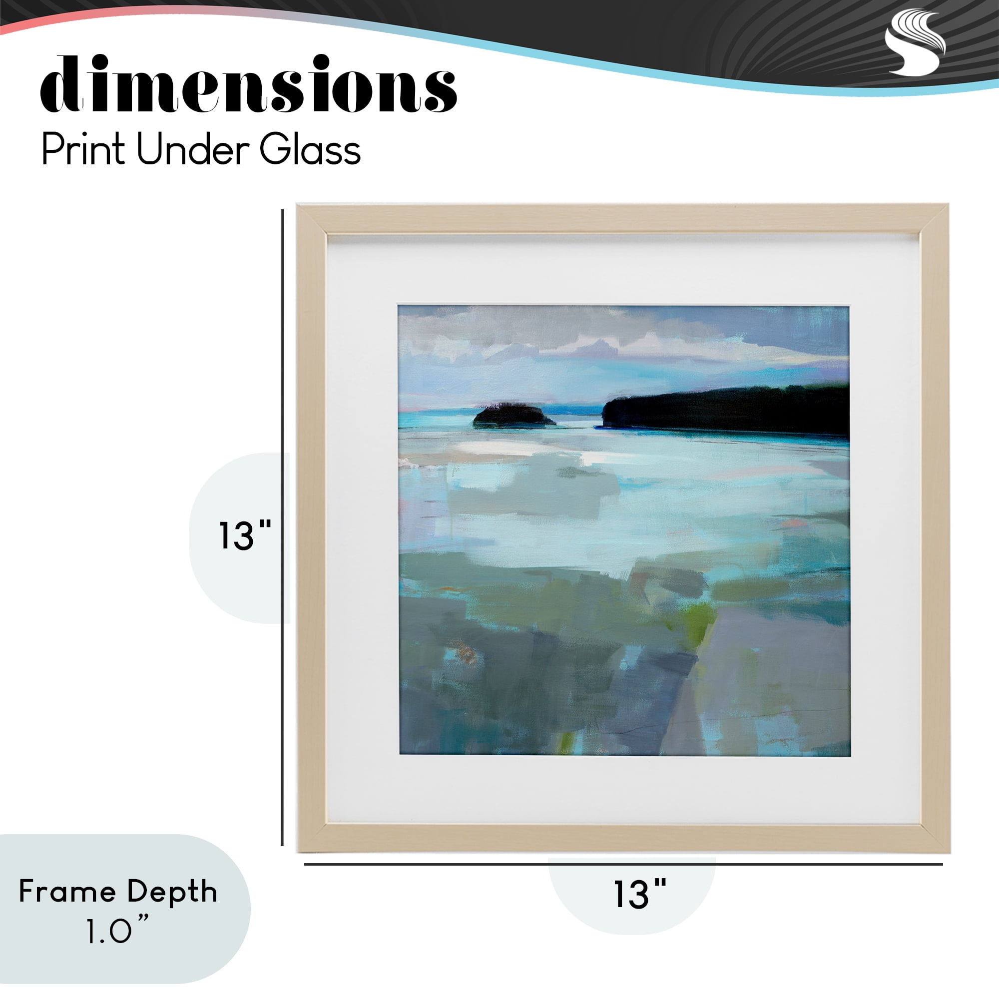 Stupell Industries Freeport Maine Abstraction Birch Framed Print Under Glass, design by Kathleen Robbins