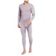 thumbnail image 4 of Conjuntos de ropa interior térmica para hombre, sólidos, finos, cuello redondo, mangas largas, ropa interior y pantalones abrigados, trajes para hombre, camisetas y pantalones de algodón., 4 of 4