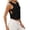 Black, variant on Tank Tops for Women Crew Neck Ruched Side Tanks Workout Sport Athletic Yoga Running Gym Loose Crop Sleeveless Shirts White XXL