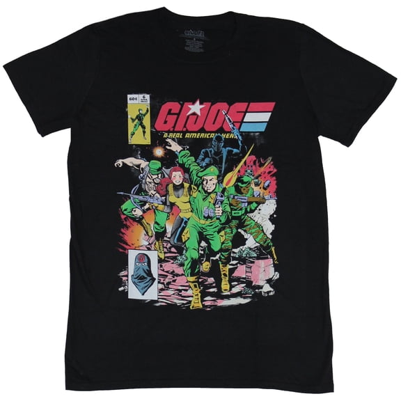 GI Joe G.I. Joe Mens T-Shirt - Charging Group Comic Cover Image (Small)