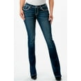 thumbnail image 2 of Grace in LA Women's Western Steerhead Desert Cactus Embroidered Bootcut Jeans (25, Blue), 2 of 3