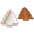 thumbnail image 2 of Better Homes & Gardens Figural Christmas Tree Stoneware Baking Dish with Acacia Wood Lid, 12" x 15", 2 of 7