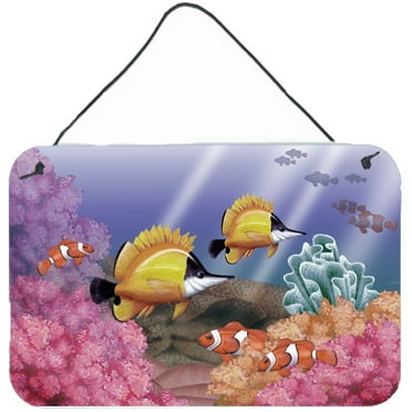 Carolines Treasures PTW2031DS812 Undersea Fantasy 6 Wall or Door Hanging Prints  8x12 multicolor