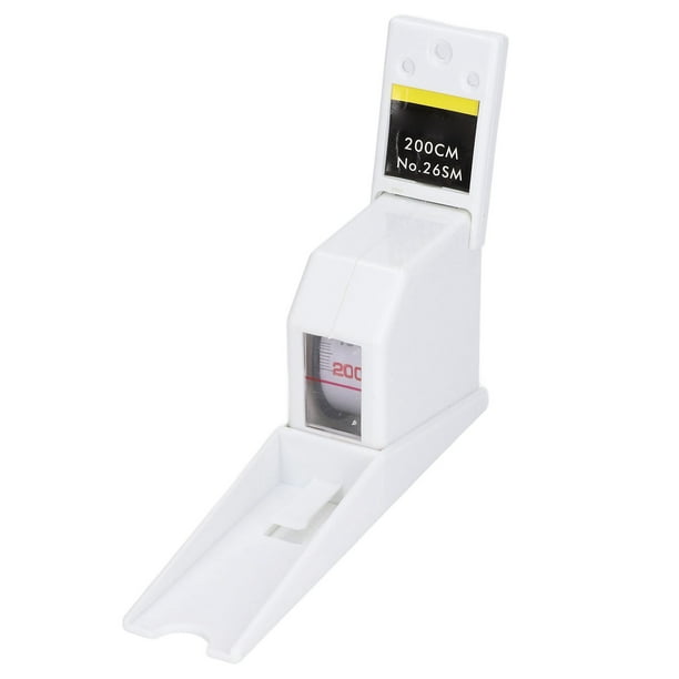 Medidor de altura de 200 cm, regla de medición de altura, cinta métrica retráctil de montaje en pared para uso doméstico, color blanco