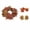 A, variant on Maple Leaf Candle Wreath Ring, Autumn Fall Harvest Table Centerpiece, 9.8 Inch
