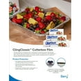 thumbnail image 7 of Cling Classic Plastic Wrap Food Stretch Film Roll Clear ZipSafe Blade Cutter Easy to Cut Dispenser PVC BPA-Free Microwave & Freezer Safe Securely Seal Home Commercial Use (12" x 2000'), 7 of 7