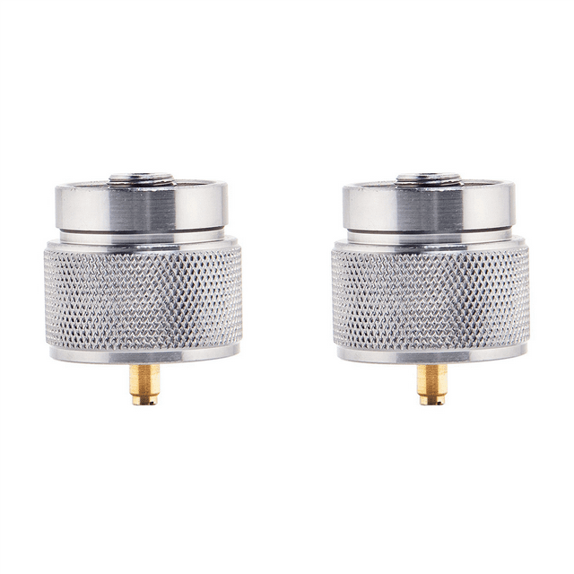 Adaptateur de Réchaud de Camping 2X Réservoir de Propane Petit 1 Lb Entrée et Valve Lindal Sortie EN417 Cylindre GPL Convertisseur