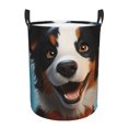 thumbnail image 1 of Fotbe Playful Smile Cute Dog Cesto de Ropa con Asas, Cesto Impermeable de Gran Capacidad, Bolsa de Lavado para Dormitorio, Cesto de Ropa con Ruedas y Asas-Medium, 1 of 6