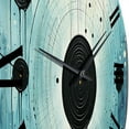 thumbnail image 3 of Designart "Blue And Black Minimalism Moon III" Abstract Collages Oversized Wall Clock, 3 of 5