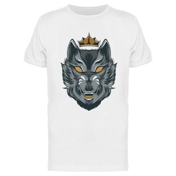 Colored Wolf King Design T-Shirt Men -Image by Shutterstock, Male Large