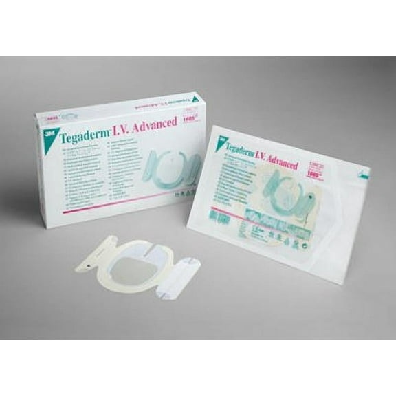3M Tegaderm I.V. Advanced Securement Dressing, 3.5 x 4.5 Inch, 50 Count