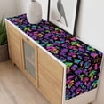 thumbnail image 4 of Purple Green Mushroom Table Runner - 70 Inch Long, Kitchen Dining Table Runner Dresser Scarves, Abstract Art Botanical Gradient Farmhouse Decor for Coffee Tables Wedding Party Banquet, 4 of 8