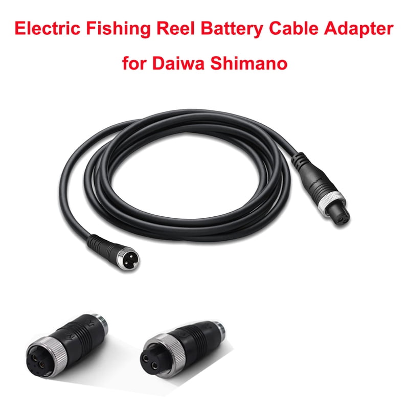 Electric Fishing Reel Battery Power Cable for D aiwa S himano Electric Power Assist Reels Connecting Line Power Cord Adapter