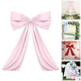thumbnail image 2 of 24" Oversized Party Bows for Wedding Backdrops, Christmas Tree Toppers, & Birthday Decorations, Elegant Festive Event Décor, Pink, Bow, 2 of 9